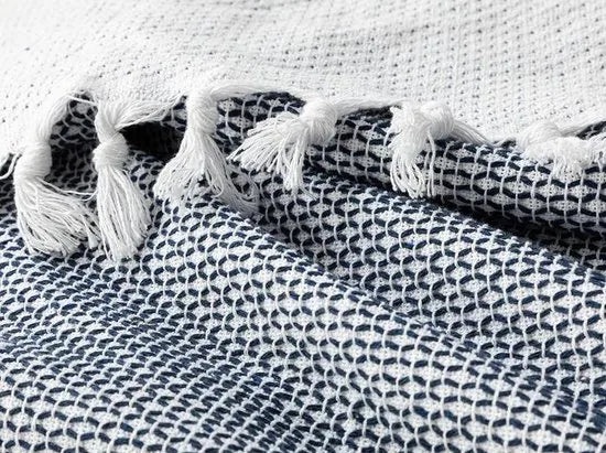 English Home bedsprei - Incl. 2 kussenslopen - 240x260 cm - Blauw
