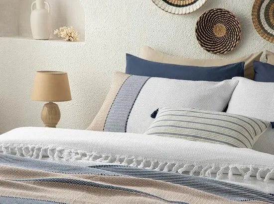English Home bedsprei - Incl. 2 kussenslopen - 240x260 cm - Creme