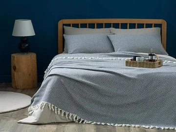 English Home bedsprei - Incl. 2 kussenslopen - 240x260 cm - Grijs