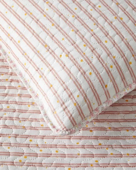 English Home Belle Band - Bedsprei 160x220 cm – 2-persoons – Multifunctionele Sprei – Polyester – Roze