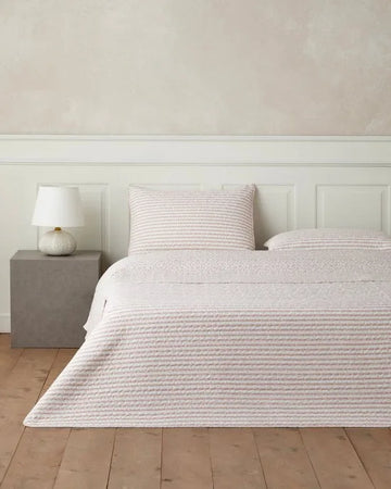 English Home Belle Band Bedsprei 200x220 cm – 2-persoons – Multifunctionele Sprei – Polyester – Roze