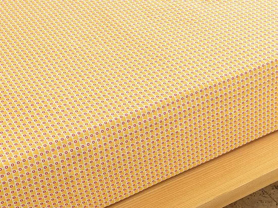 English Home Celadon Hoeslaken - Mix & Match Collectie - Jersey - 100x200 cm - Geel