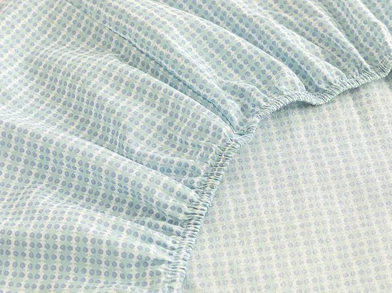 English Home Celadon Hoeslaken - Mix & Match Collectie - Jersey - 160x200 cm - Blauw