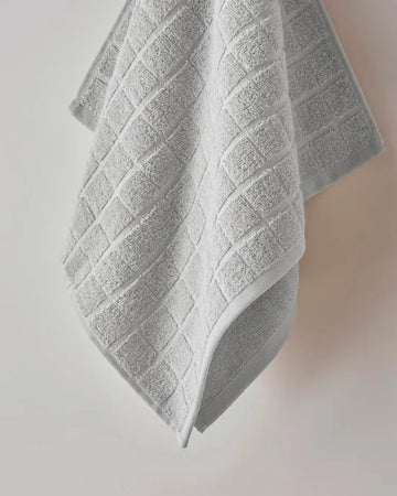 English Home Chequer Handdoek - 2 stuks - 50x80 cm – 100% Katoen – Zachte en Absorberende Handdoek – Grijs