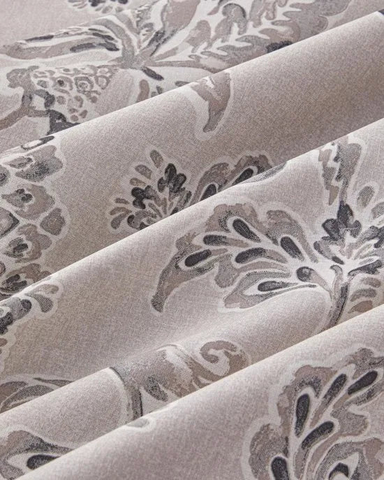 English Home Curioleaf Dekbedovertrek 160x220 cm – Eenpersoons - 100% Katoen – Incl. Hoeslaken 100x200 - 1x Kussensloop – Beige