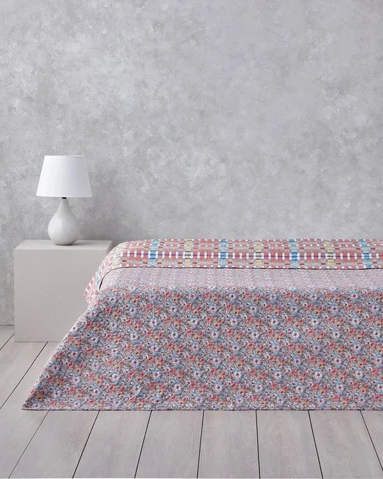 English Home dekbed zonder overtrek - Bedrukt dekbed - Wasbaar - 200x220 cm - Roze