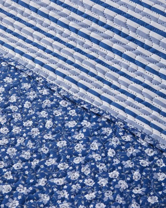 English Home dekbed zonder overtrek - Bedrukt dekbed - Wasbaar - 200x220 cm - Blauw