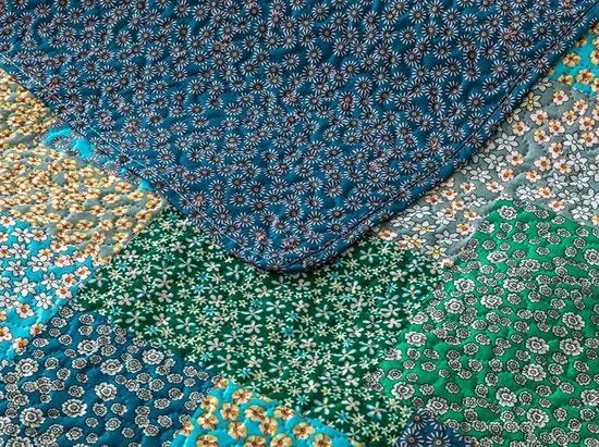 English Home dekbed zonder overtrek - Bedrukt dekbed - Wasbaar - 200x220 cm - Blauw