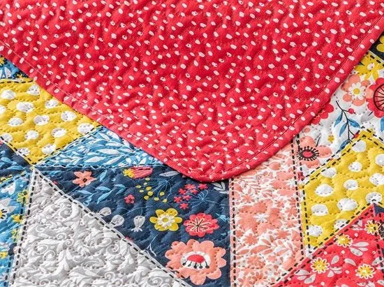 English Home dekbed zonder overtrek - Bedrukt dekbed - Wasbaar - 200x220 cm - Rood