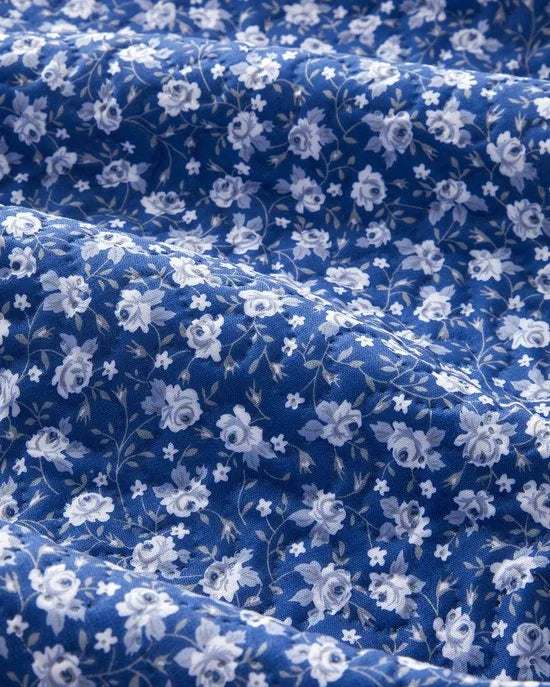 English Home dekbed zonder overtrek - Bedrukt dekbed - Wasbaar - 200x220 cm - Blauw