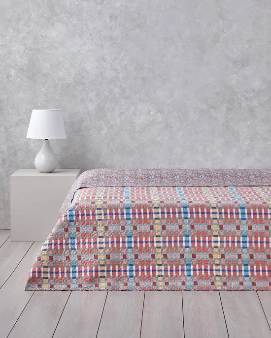 English Home dekbed zonder overtrek - Bedrukt dekbed - Wasbaar - 200x220 cm - Roze