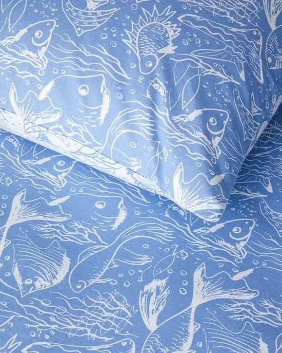 English Home - Dekbedovertrekset - 100% katoen - 200 x 220 cm - Donkerblauw kleur – Donkerblauw 160 x 220cm