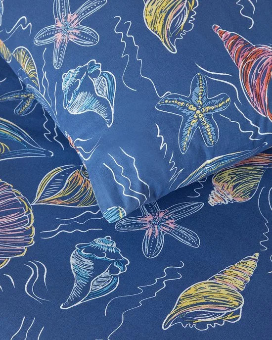 English Home - Dekbedovertrekset - 100% Katoen - King Size - 2 Kussenslopen - 240 x 220 cm - Donkerblauw
