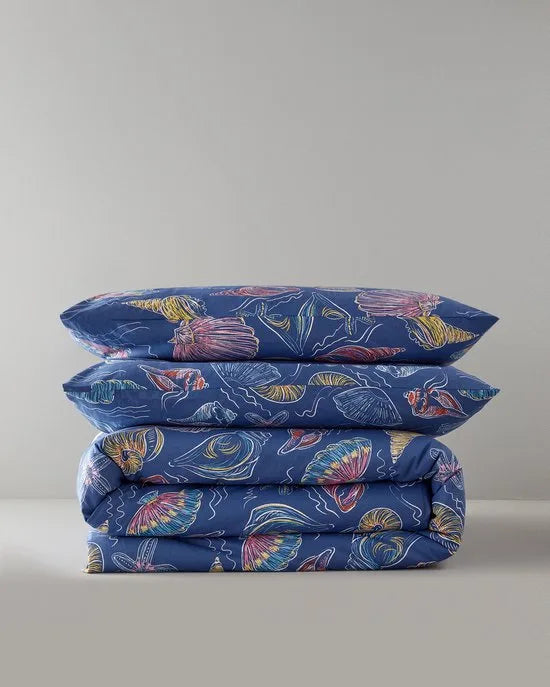 English Home - Dekbedovertrekset - 100% Katoen - King Size - 2 Kussenslopen - 240 x 220 cm - Donkerblauw