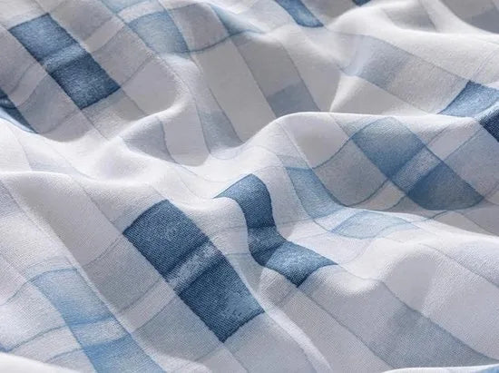English Home dekbedovertrekset - 200x220 cm - Blauw