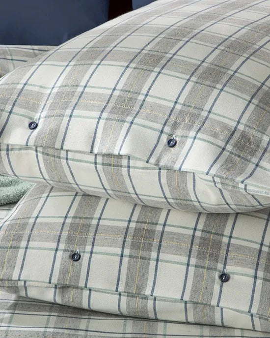 English Home - Dekbedovertrekset Cozy - Katoen - Incl. Hoeslaken 160x200 -2 kussenslopen - Winter Soft - Winterselectie - 200 x 220 cm - Grijs