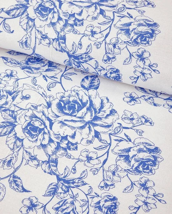 English Home - Dekbedovertrekset - Katoen - 2 kussenslopen - 240 x 220 cm - Blauw