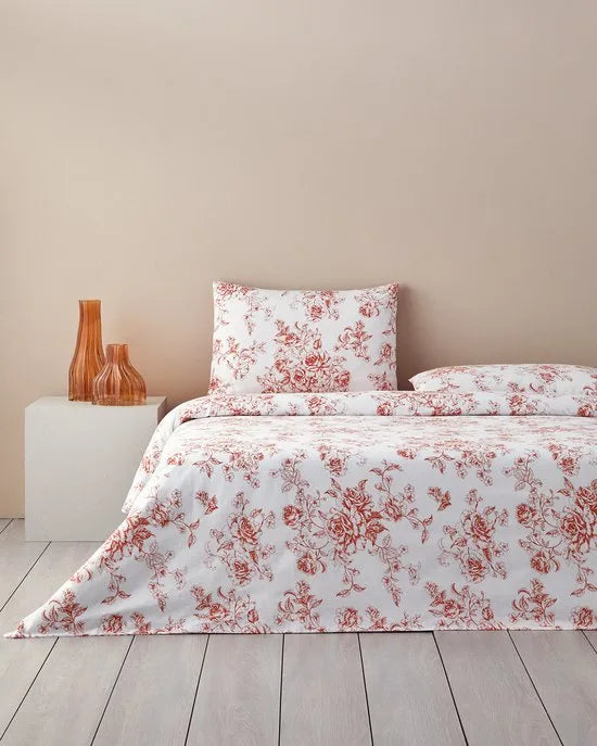 English Home - Dekbedovertrekset - Katoen - 2 kussenslopen - 240 x 220 cm - Oranje