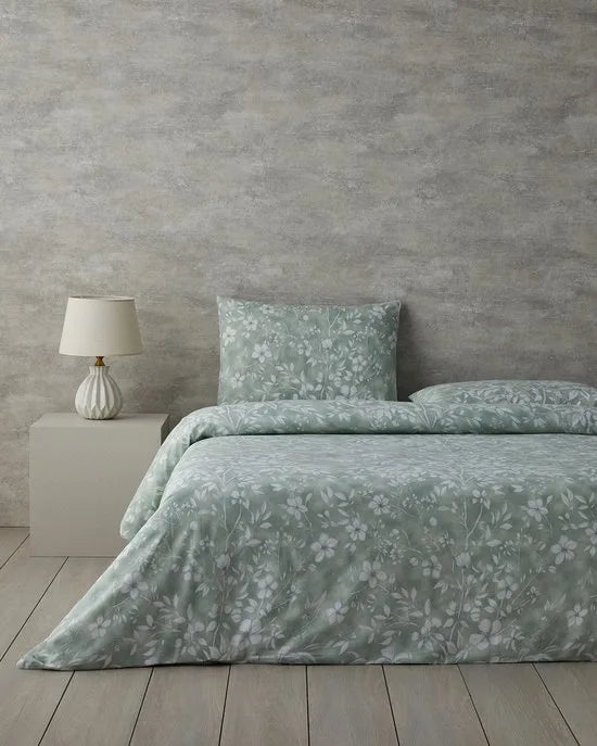 English Home - Dekbedovertrekset - Makkelijk Strijkbaar - 2 kussenslopen - 200 x 220 cm - Groen