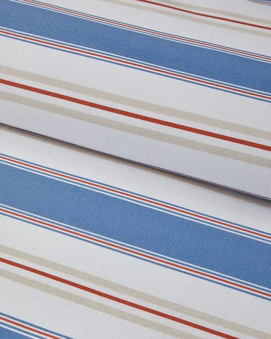 English Home Dekbedovertrekset - Natural Lines - Easy Iron - 2 kussenslopen - 200 x 220 cm - Blauw