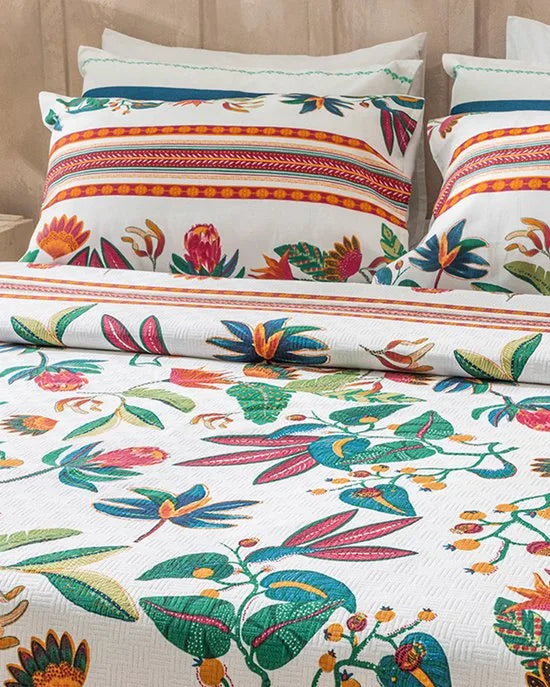 English Home - Deken - Bedsprei - Summer Blanket - Tweepersoons - 200x220 cm - Kleurrijk