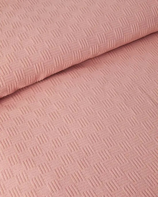 English Home - Deken - Bedsprei - Zomerdeken - 100% Katoen - Een Persoons - 150x220 cm – Roze