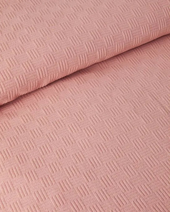 English Home - Deken - Zomerdeken - Tweepersoons - 100% Katoen - 200x220 cm - Roze
