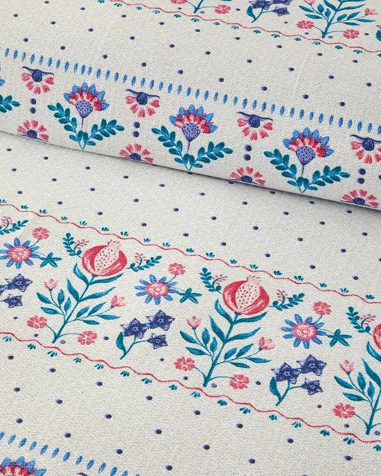 English Home - Deken - Zomerdekenset - Tweepersoons - 100% Katoen - 200 x 220 cm - Blauw - Roze