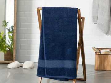 English Home Deluxe Cottony Low Twist Bath Towel 90x150 cm -Donker blauw- 1 stuk