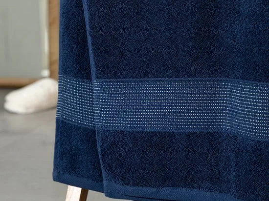 English Home Deluxe Cottony Low Twist Bath Towel 90x150 cm -Donker blauw- 1 stuk