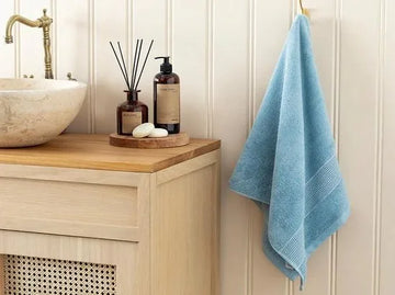English Home Deluxe handdoeken - 2 stuk - 50x90 cm - Blauw