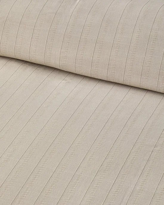 English Home Diamond Silky Cotton - Tweepersoons -Dekbedovertrekset - Zijdeachtig Katoenen - Incl. Hoeslaken 160x200 - 2 kussenslopen - 200 x 220 cm -Beige