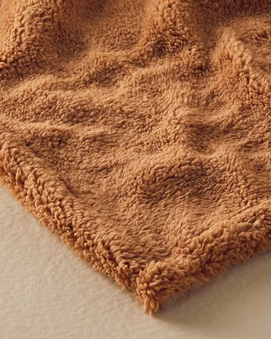 English Home - Fleece Deken - Fleece Plaid - Luxe Woondeken - Zachte deken - Tv Deken - 120x170 cm - Antraciet – Terracotta
