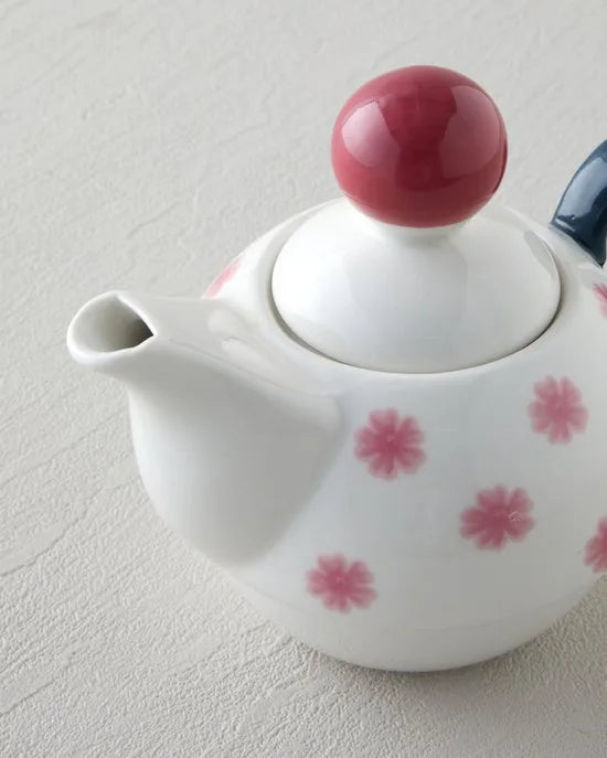 English Home Florentis Bone China Theepot Set – 400 & 290 ml – Roze & Groen – Elegante Thee- en Koffieset