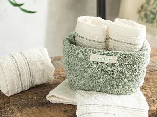 English Home handdoeken set - 4 stuks - 30x40 cm - Roze – Groen