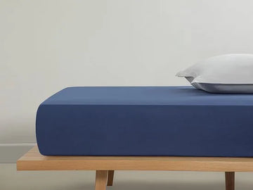 English Home hoeslaken - 100% Katoen - 140x200 cm - Donker blauw