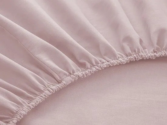 English Home hoeslaken - Super King Size - 100% Katoen - 200x200 cm - Licht Roze