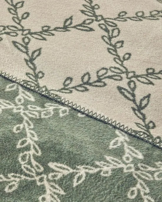 English Home Ivy Trellis Tweepersoons deken- 200x220 - Battaniye – Groen
