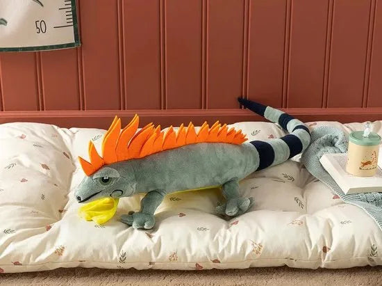 English Home - Kinder knuffel dier - Knuffel Kussen - Chameleon - 100 cm