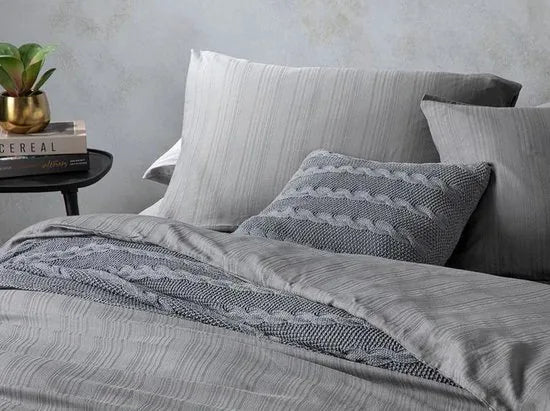English Home King Size dekbedovertrekset - 240x220 cm – Grijs