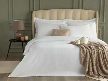 English Home King size Luxe dekbedovertrek set - 240x220 cm - Wit
