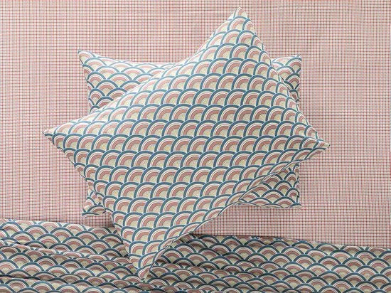 English Home kussensloop - 50x70 cm - Set van 2 stuks - Blauw - kaneel