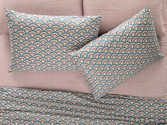 English Home kussensloop - 50x70 cm - Set van 2 stuks - Blauw - kaneel