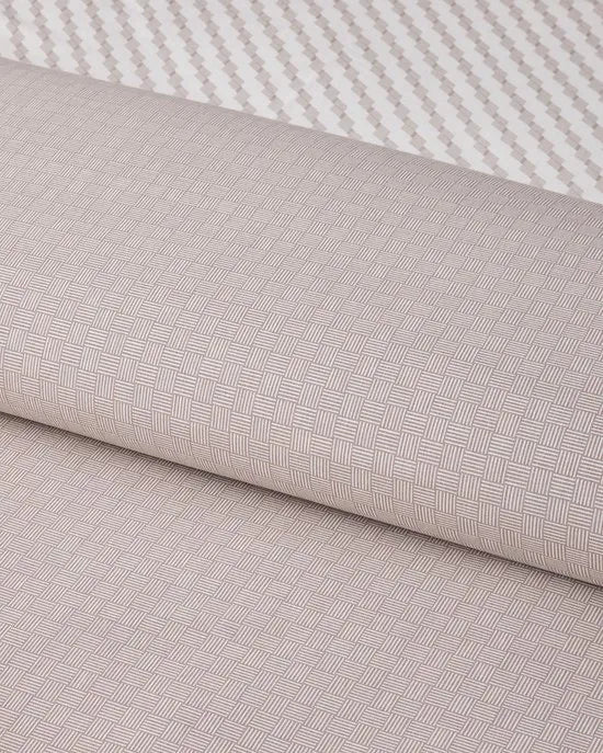 English Home Linework Dekbedovertrek Tweepersoons 200x220 cm – Incl. 2 Kussenslopen & 1 Laken 230x260 cm – Makkelijk te Strijken – Licht Bordeaux