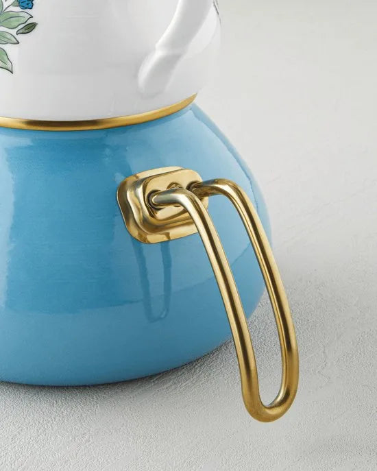 English Home Bright Parade Bone China Theepot Set – 400 & 290 ml – Rood – Elegante Thee- en Koffieset – Blauw English Home Lively Porseleinen Emaille 