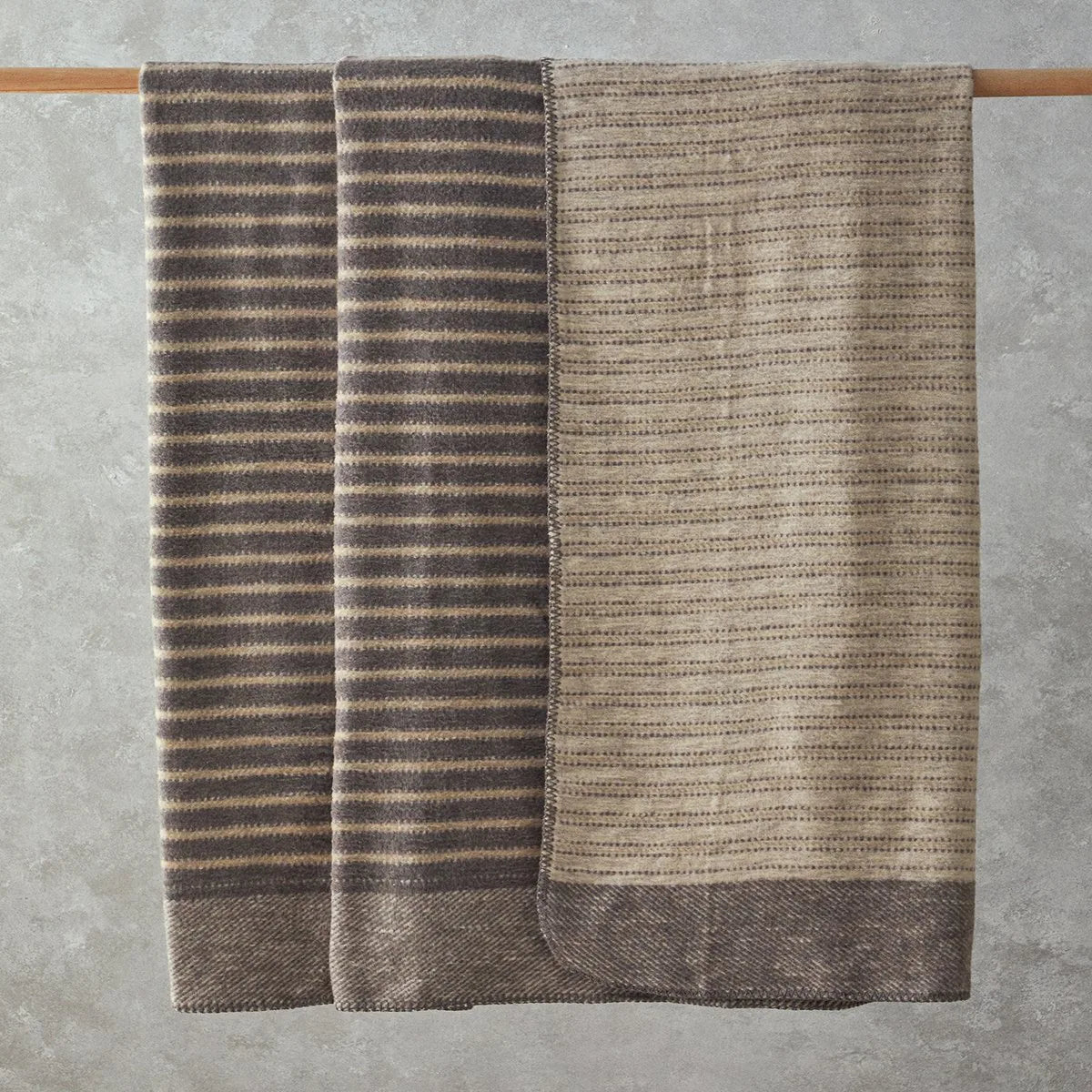 English Home Luxe Katoenen Dubbel Deken - 200x220 cm - Grijs