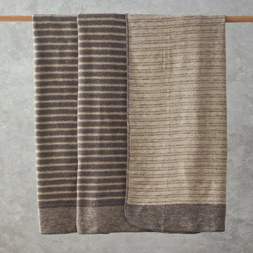 English Home Luxe Katoenen Dubbel Deken - 200x220 cm - Grijs