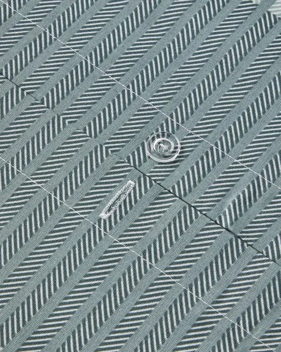 English Home - Modern Strip - Dekbedovertrekset - Easy Iron - Eenpersoons - Double Sided - Incl. hoeslaken 100x200 - 1 kussensloop - 160 x 220 cm - Groen