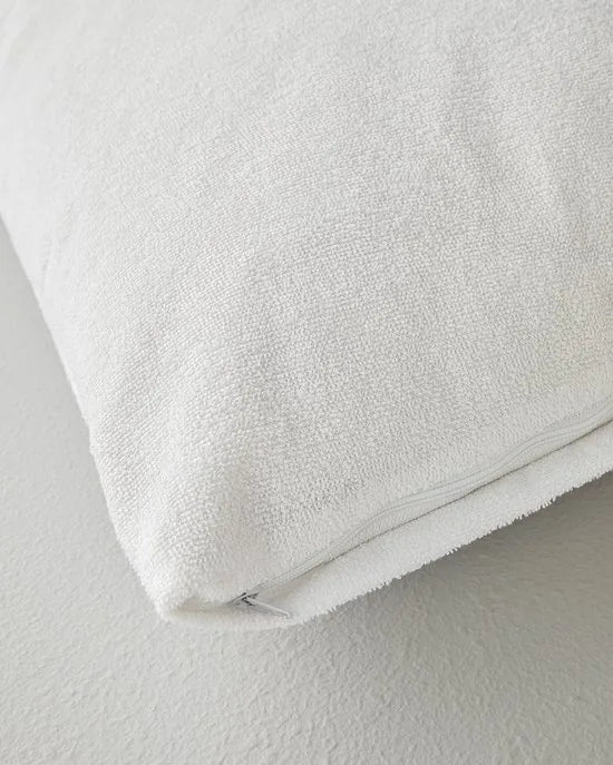 English Home Molton Kussensloop - 100% Hoogwaardige Katoen - Anti allergie - Hotel Kwaliteit - Extra Zacht Pillow Case - Met rits -50x70 cm - Wit