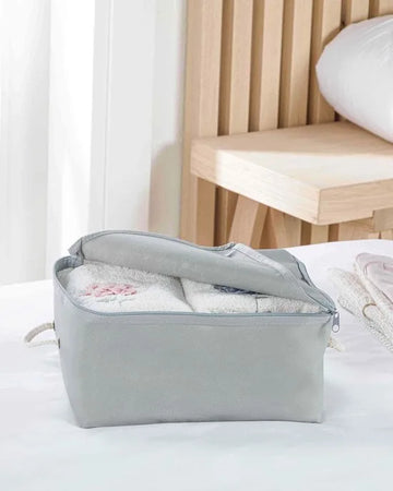 English Home - Opbergzak Organizer - Opbergtas en Organiser voor Dekbed en Kleding - Opvouwbaar - Grijs